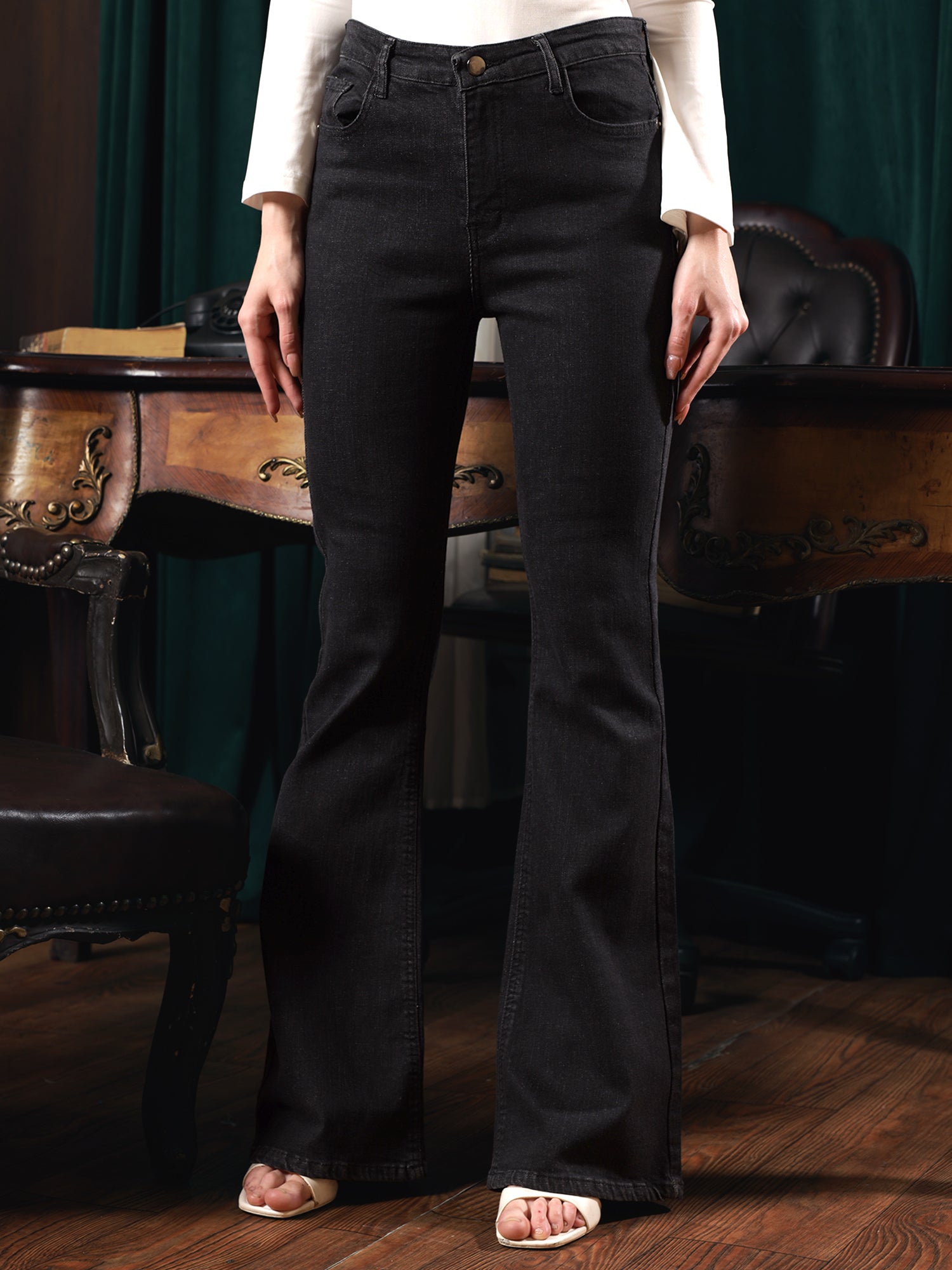 Owluxe Essential Flare Denim– FL-06 – Matte Black