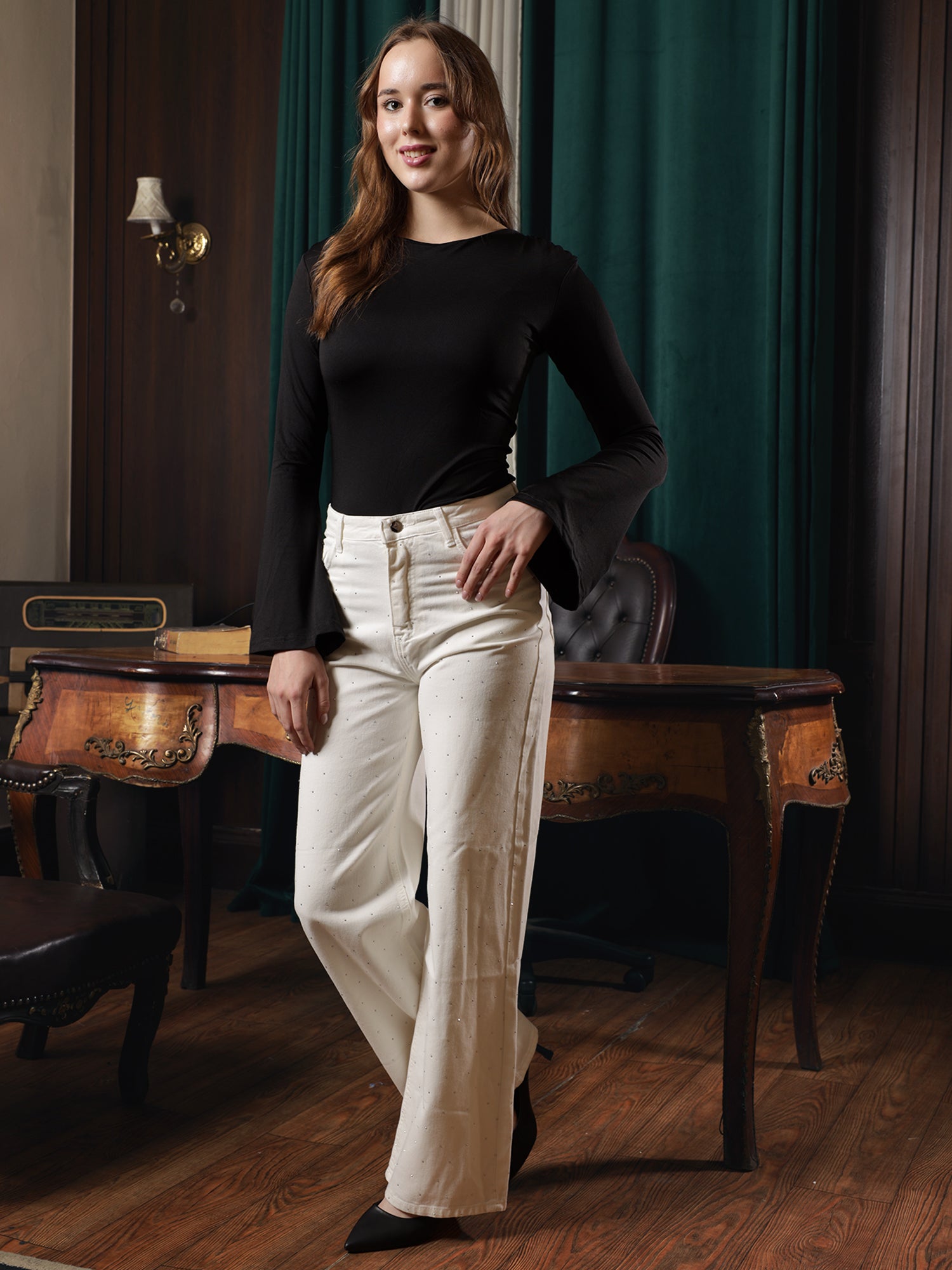 Owluxe Elite Stellar Pearl White Denim