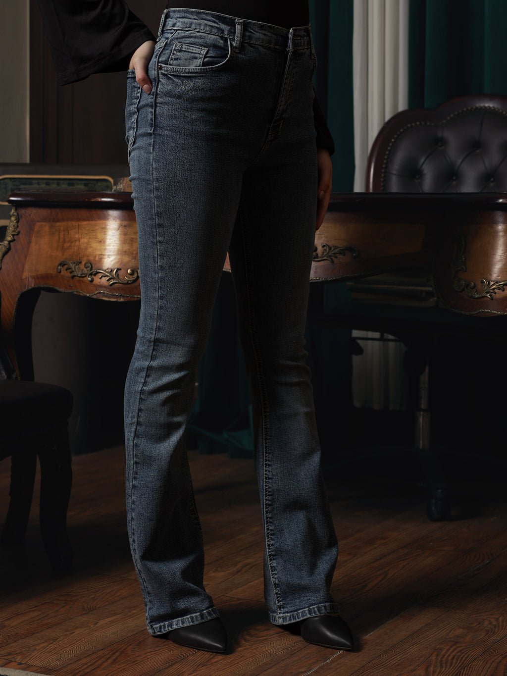 Owluxe Signature Flare Denim– FL-04 – Heritage Blue