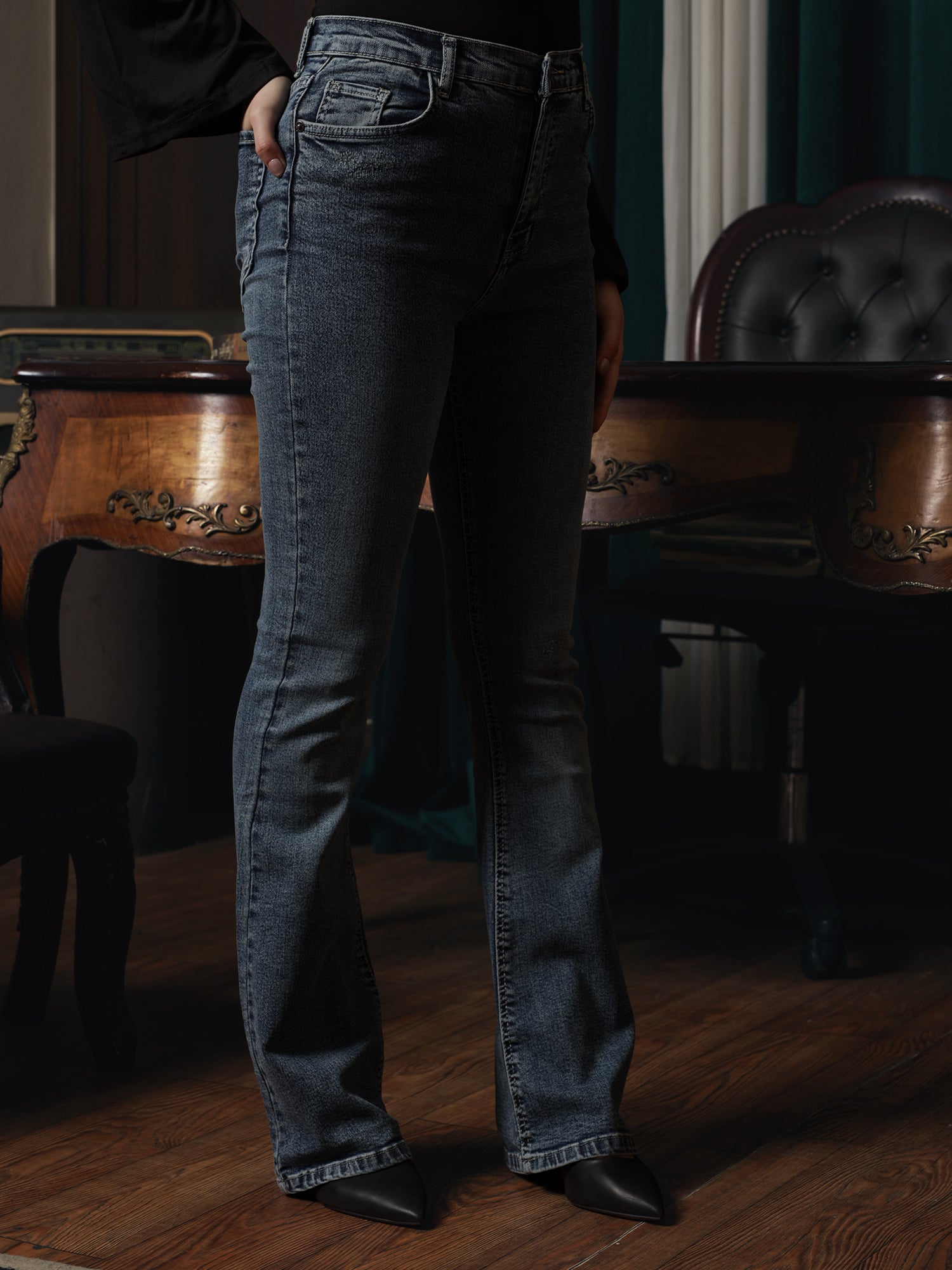 Owluxe Signature Flare Denim– FL-04 – Heritage Blue