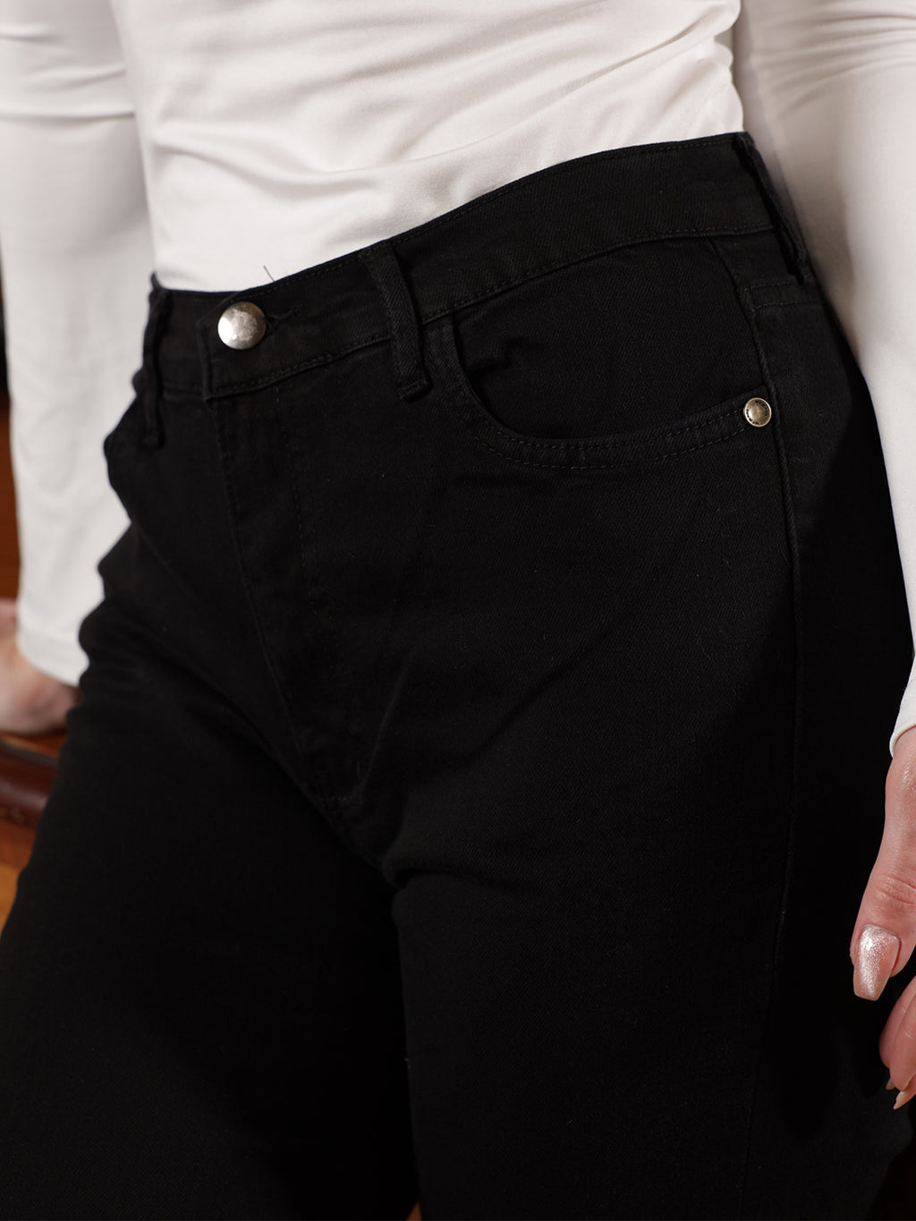 Owluxe Essential Flare Denim– FL-05 – Deep Black