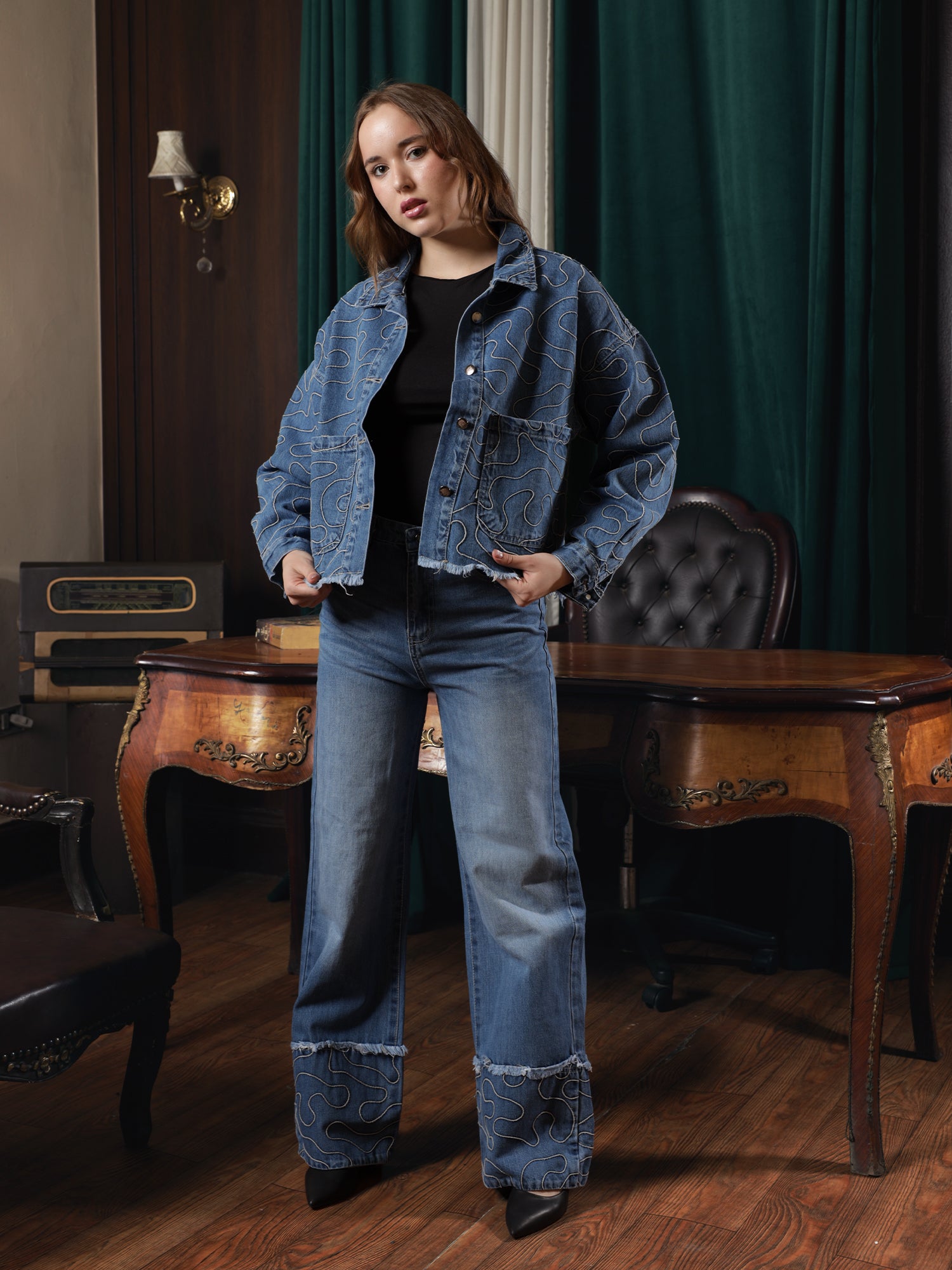 Owluxe Elite Denim Jacket - Ocean Blue