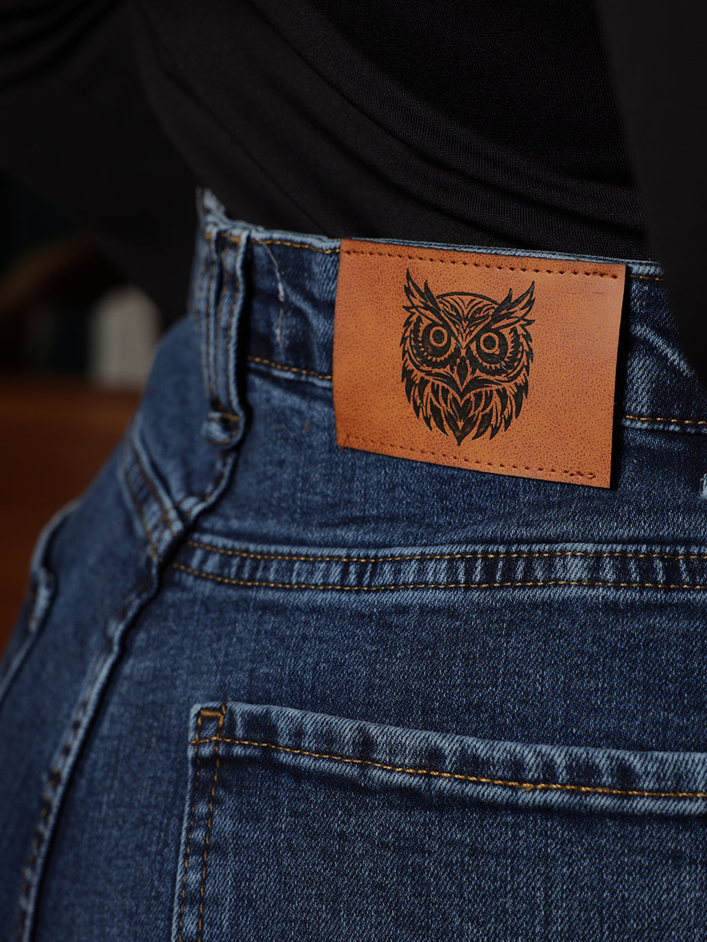 Owluxe Signature Wide-Leg Denim – WL-05 – Midnight Navy