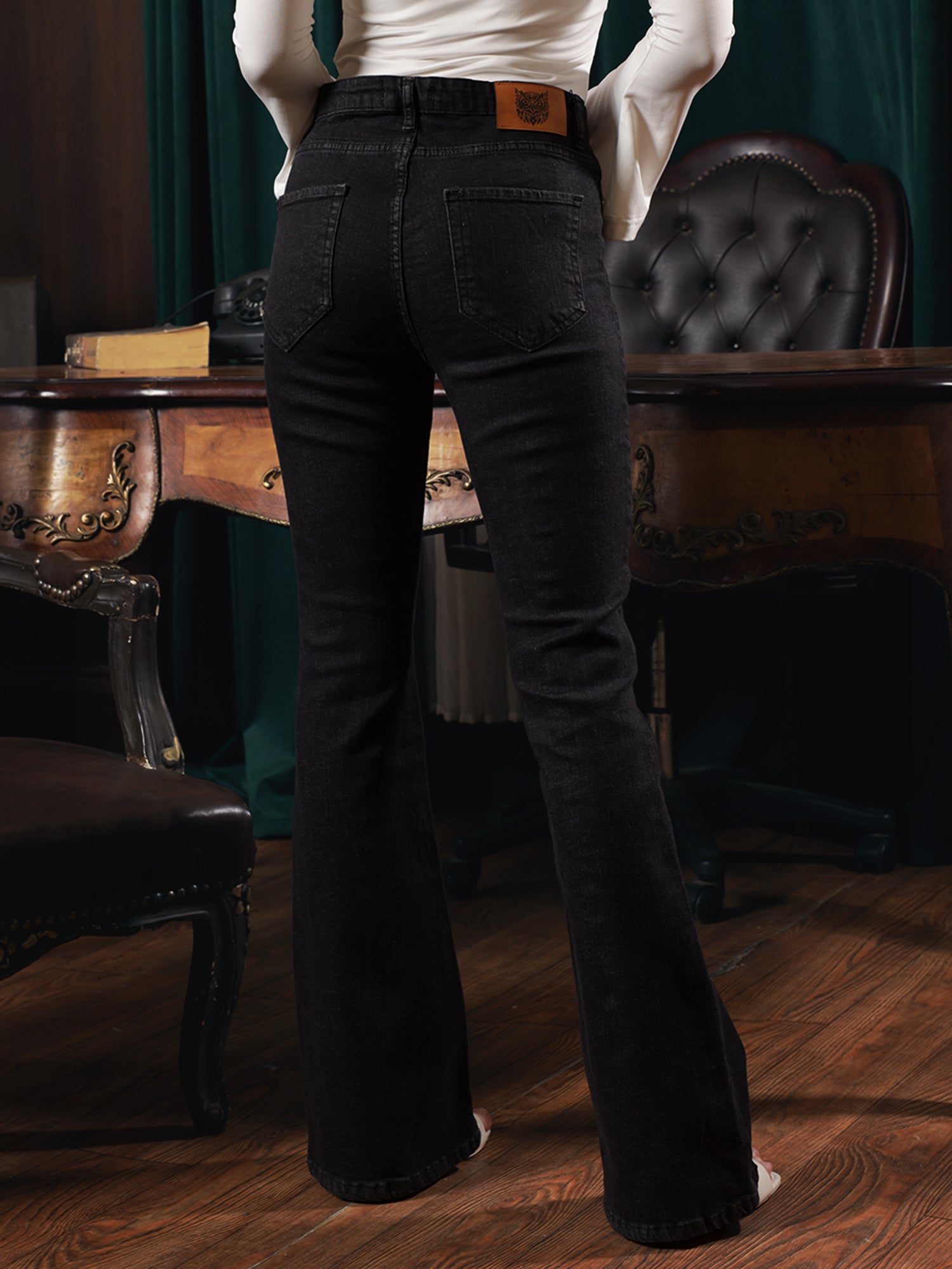 Owluxe Essential Flare Denim– FL-06 – Matte Black