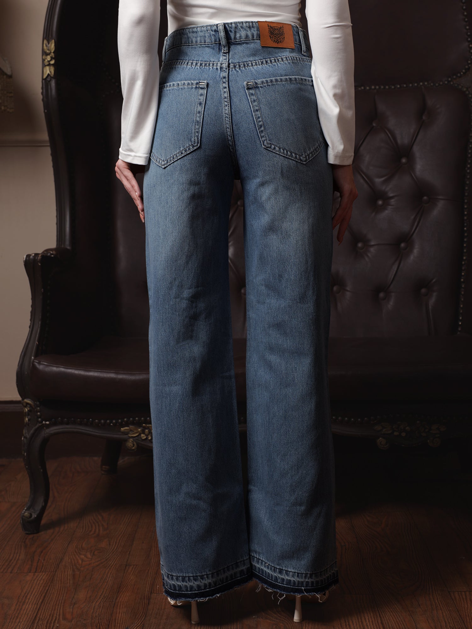 Owluxe Signature Super Wide-Leg Denim – SWL-03 – Ocean Blue