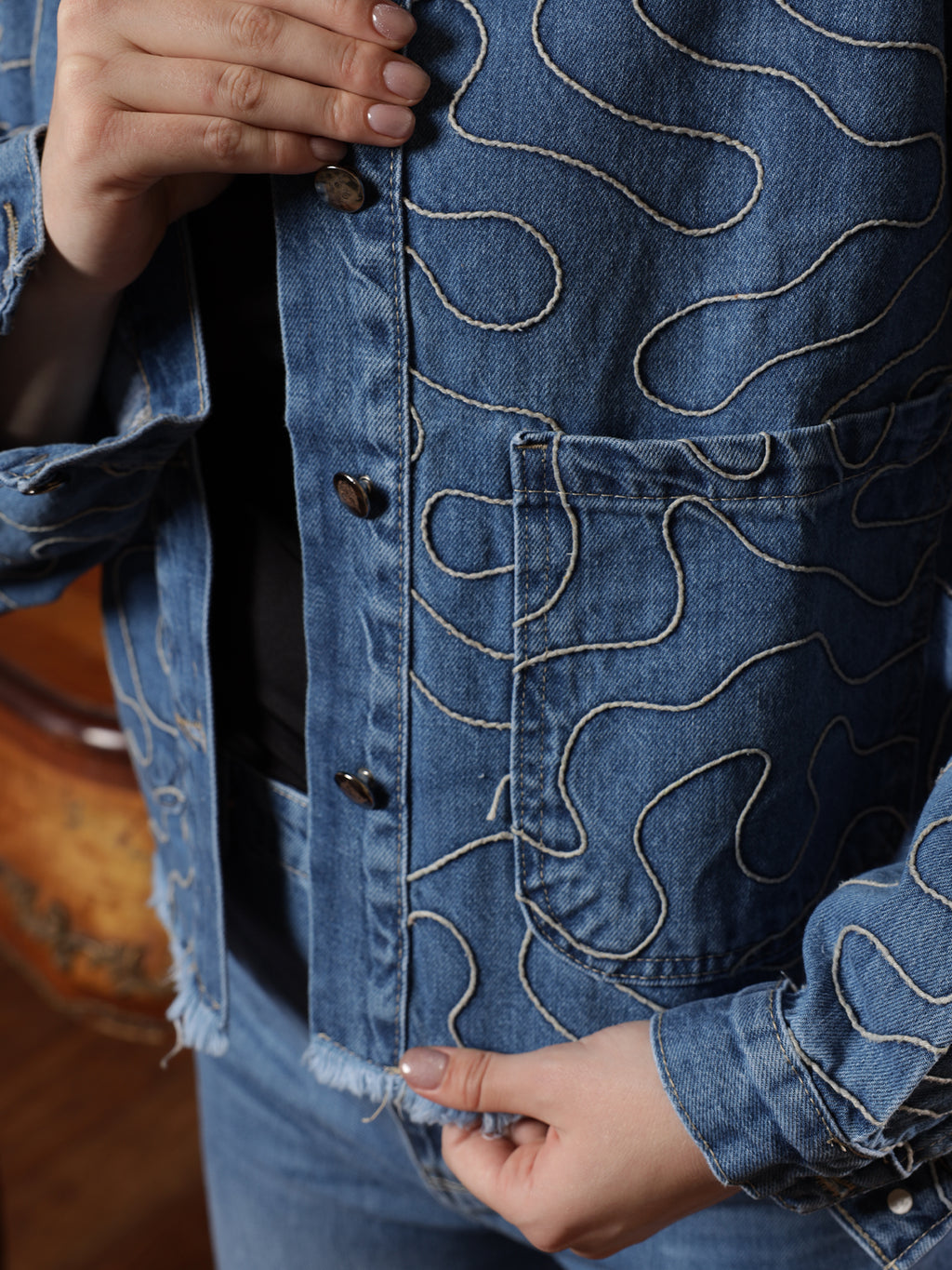 Owluxe Elite Denim Jacket - Ocean Blue
