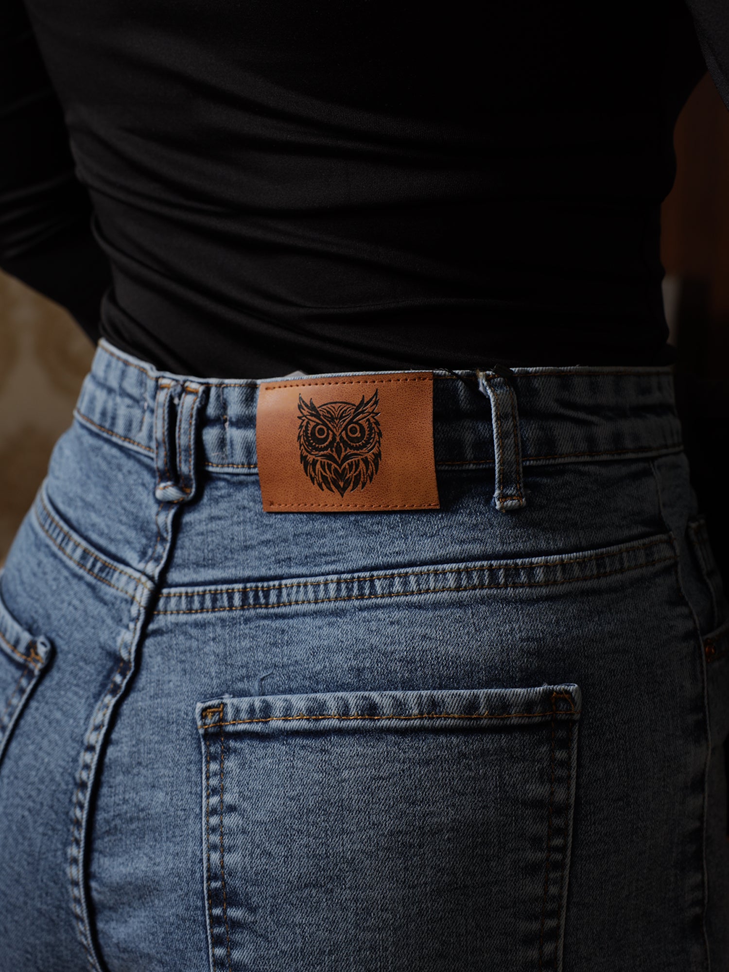 Owluxe Signature Wide-Leg Denim – WL-05 – Ocean Blue