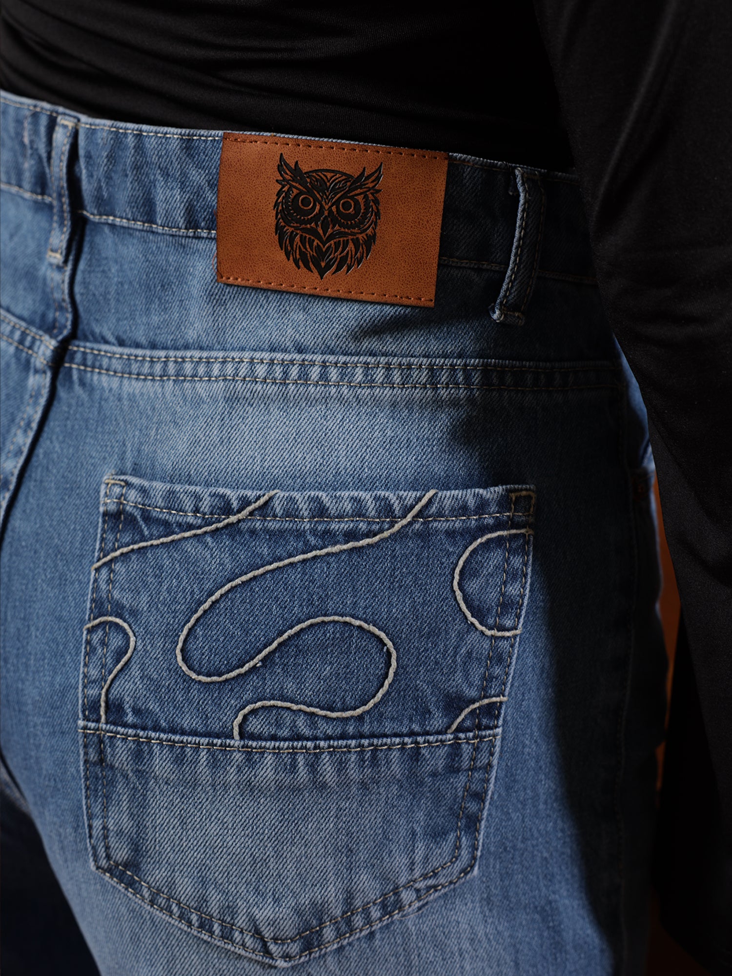 Owluxe Elite Wide-Leg Denim – WL-01 – Ocean Blue