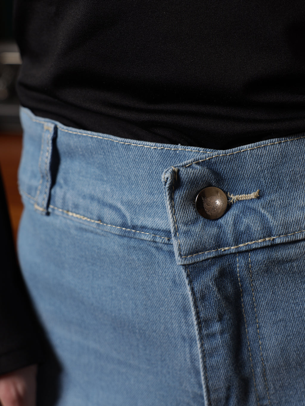 Owluxe Essential Wide-Leg Denim – WL-03 – Sky Blue (7/8 length)