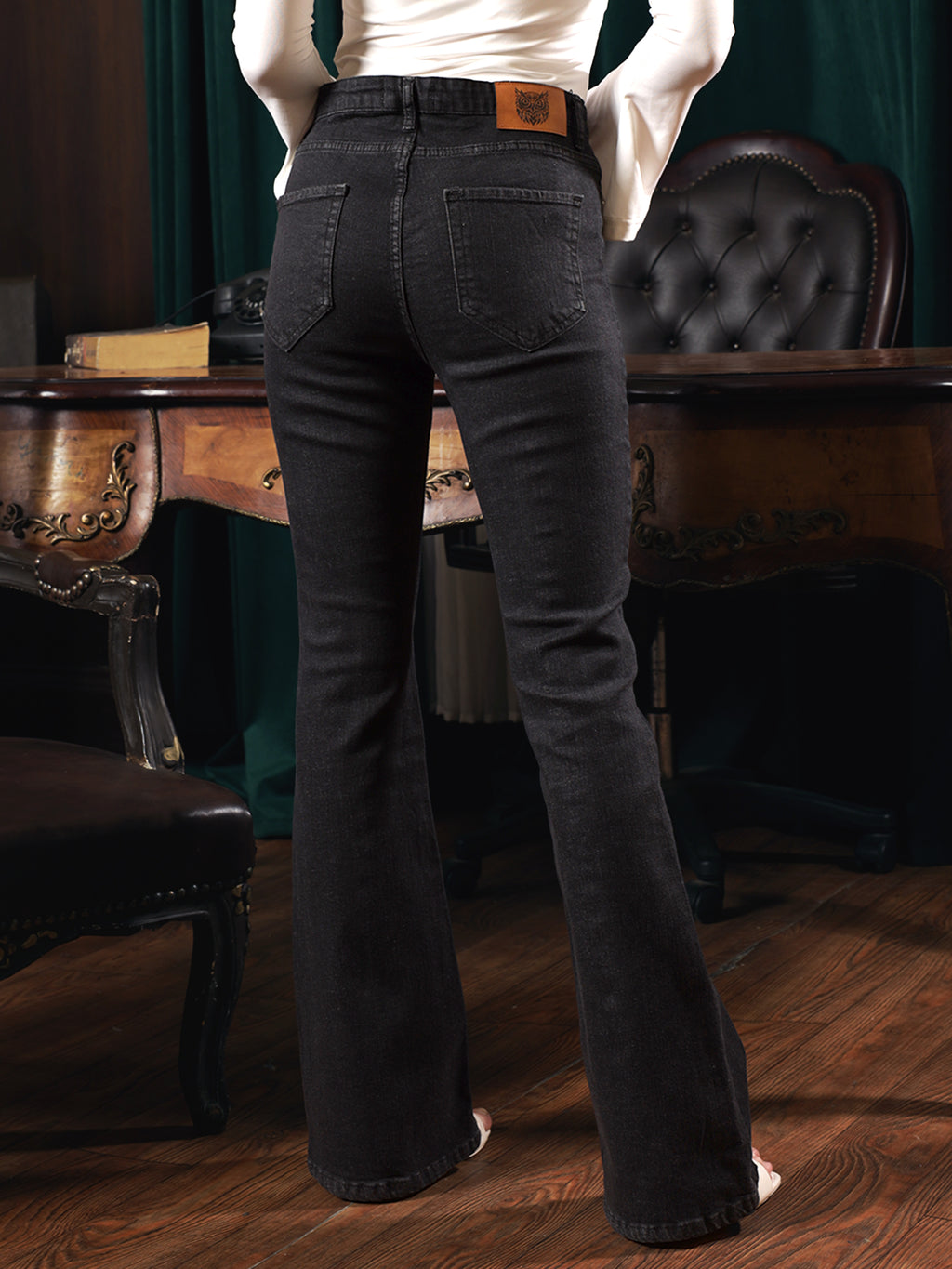 Owluxe Essential Flare Denim– FL-06 – Matte Black