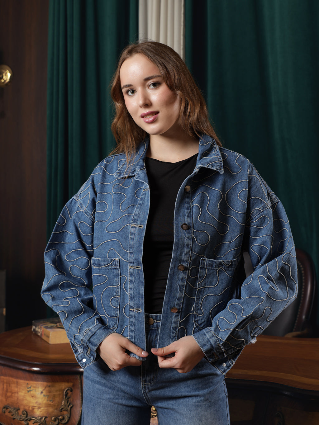 Owluxe Elite Denim Jacket - Ocean Blue