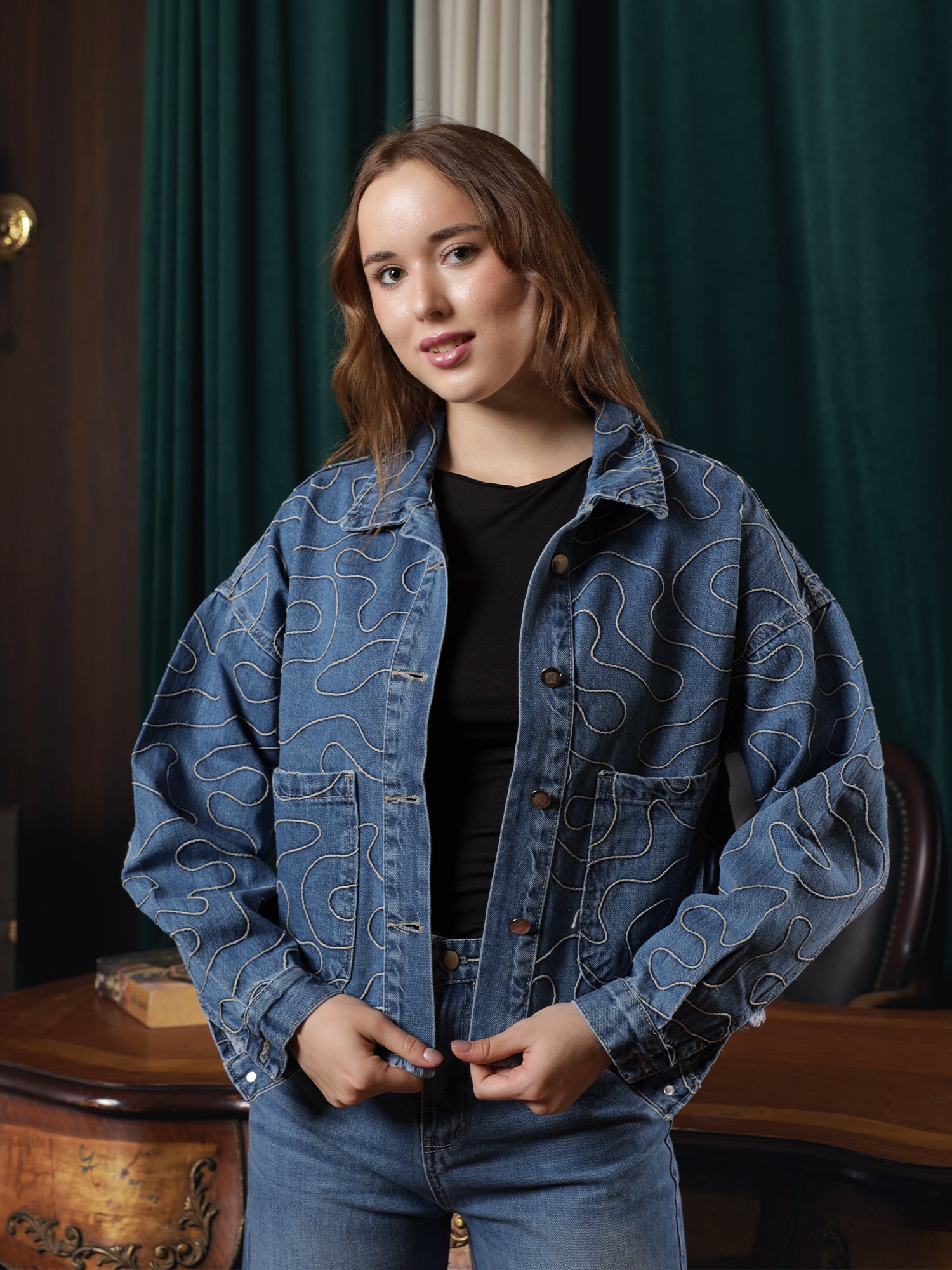 Owluxe Elite Denim Jacket - Ocean Blue