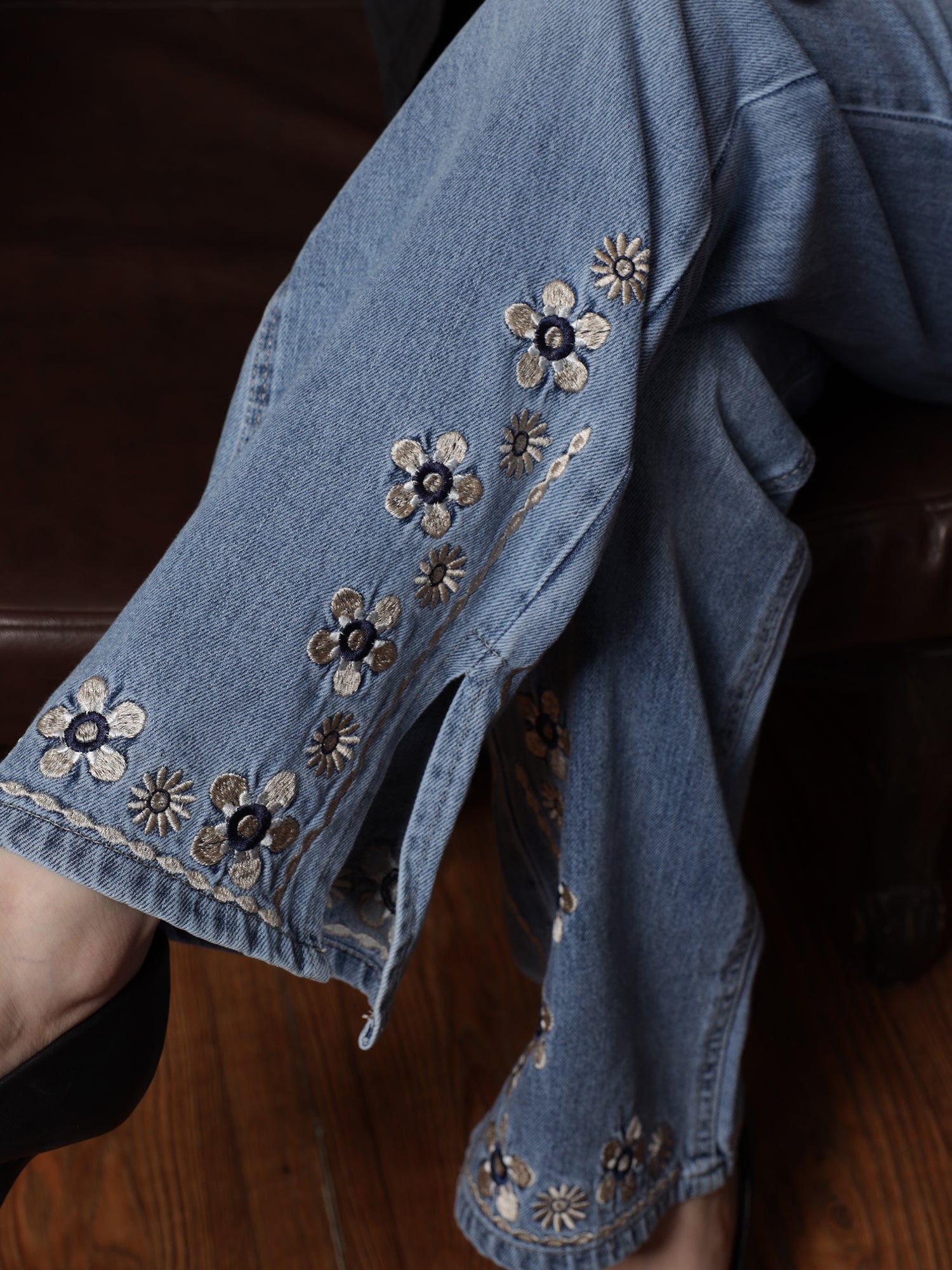 Owluxe Signature Wide-Leg Denim – WL-07 – Ocean Blue