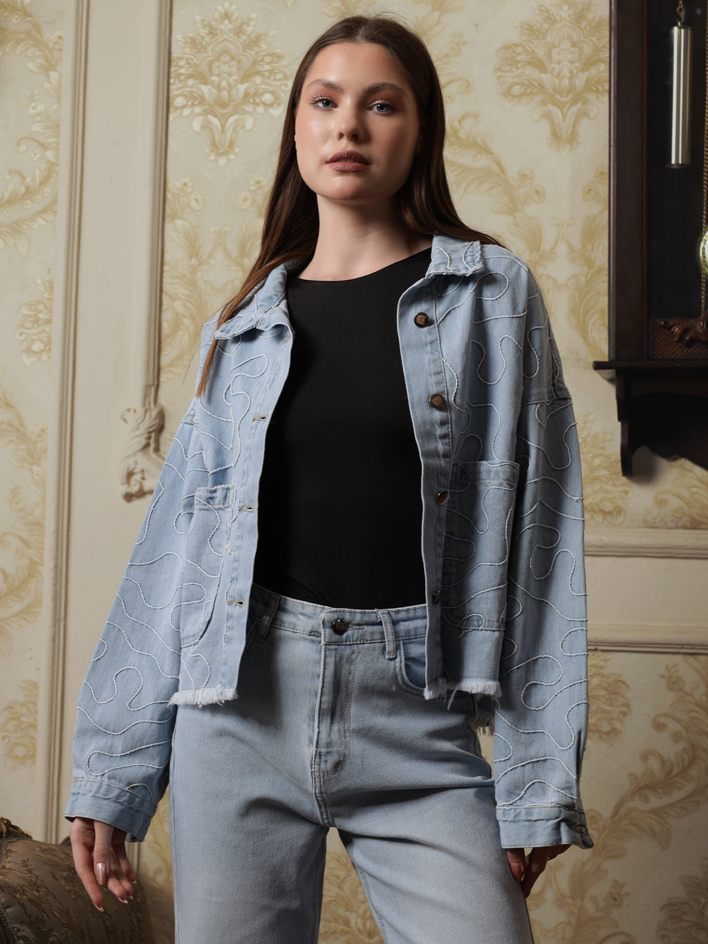 Owluxe Elite Denim Jacket - Skyish Blue