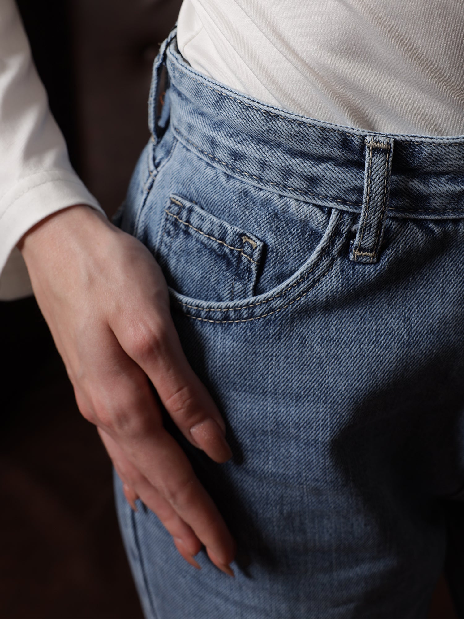 Owluxe Signature Wide-Leg Denim – WL-07 – Midnight Navy