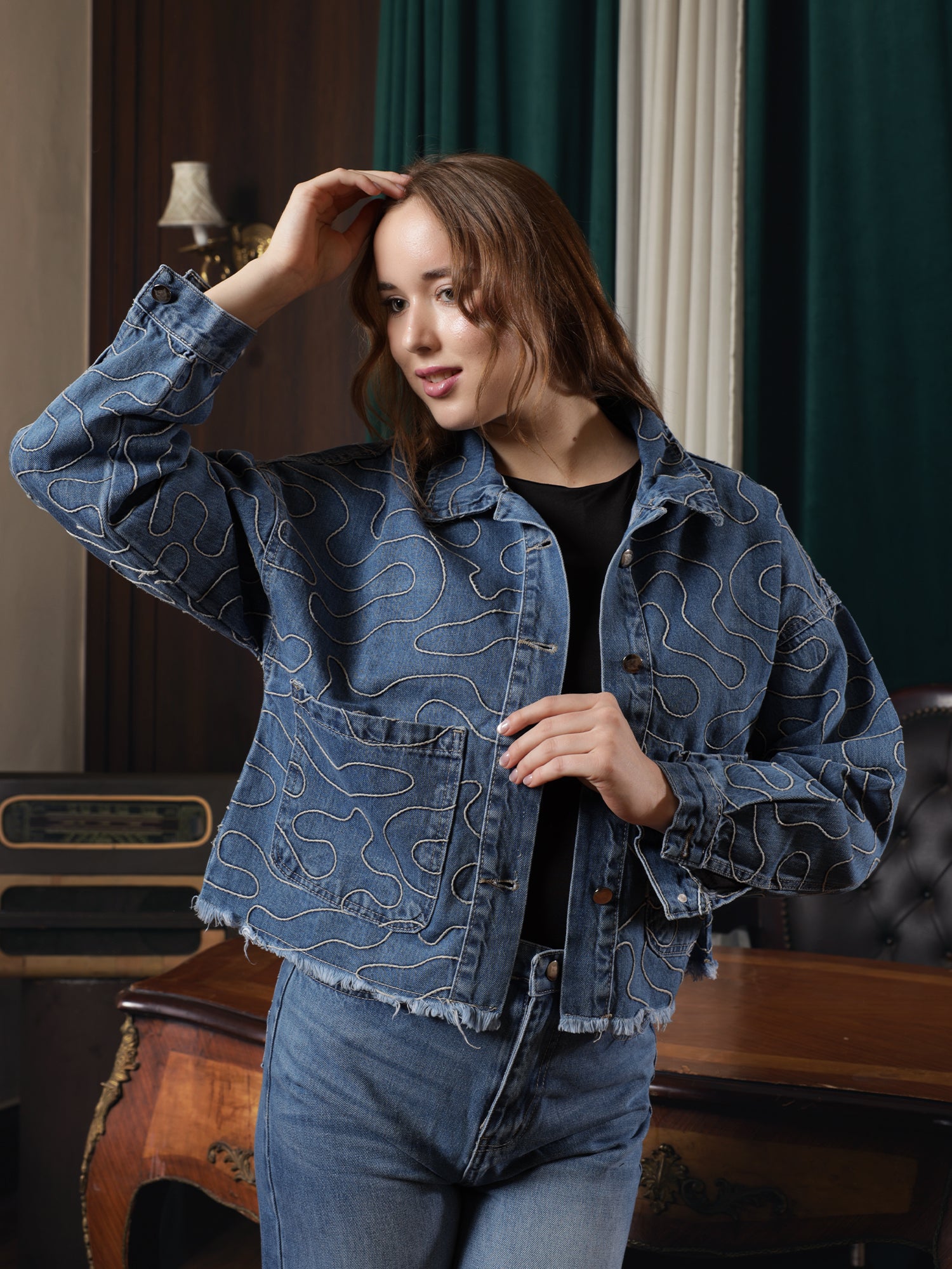Owluxe Elite Denim Jacket - Ocean Blue