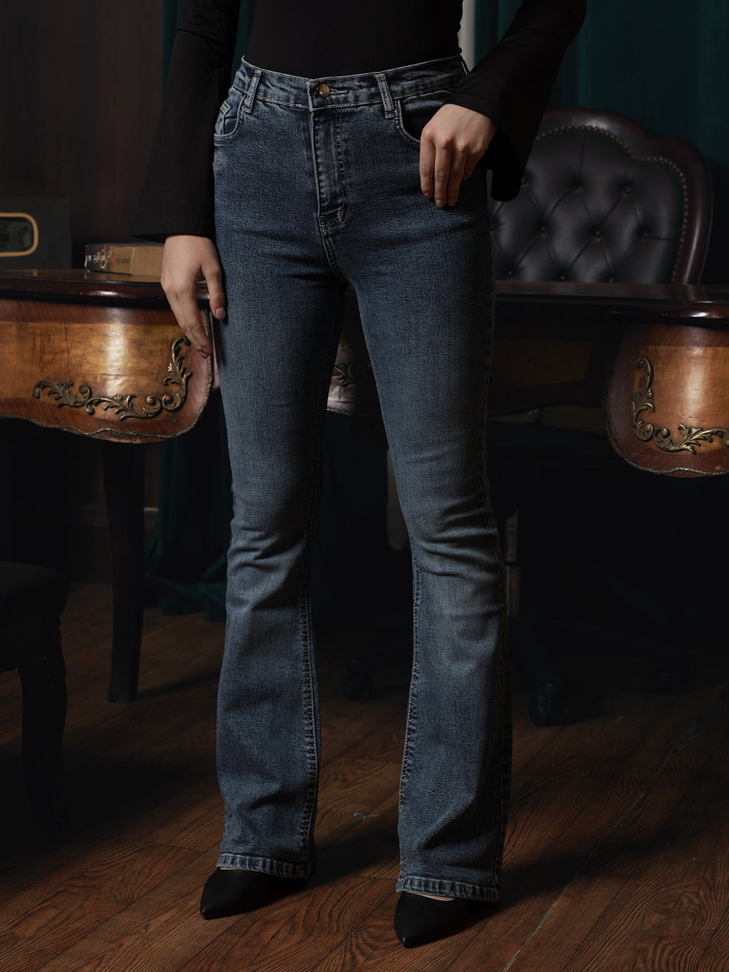 Owluxe Signature Flare Denim– FL-04 – Heritage Blue