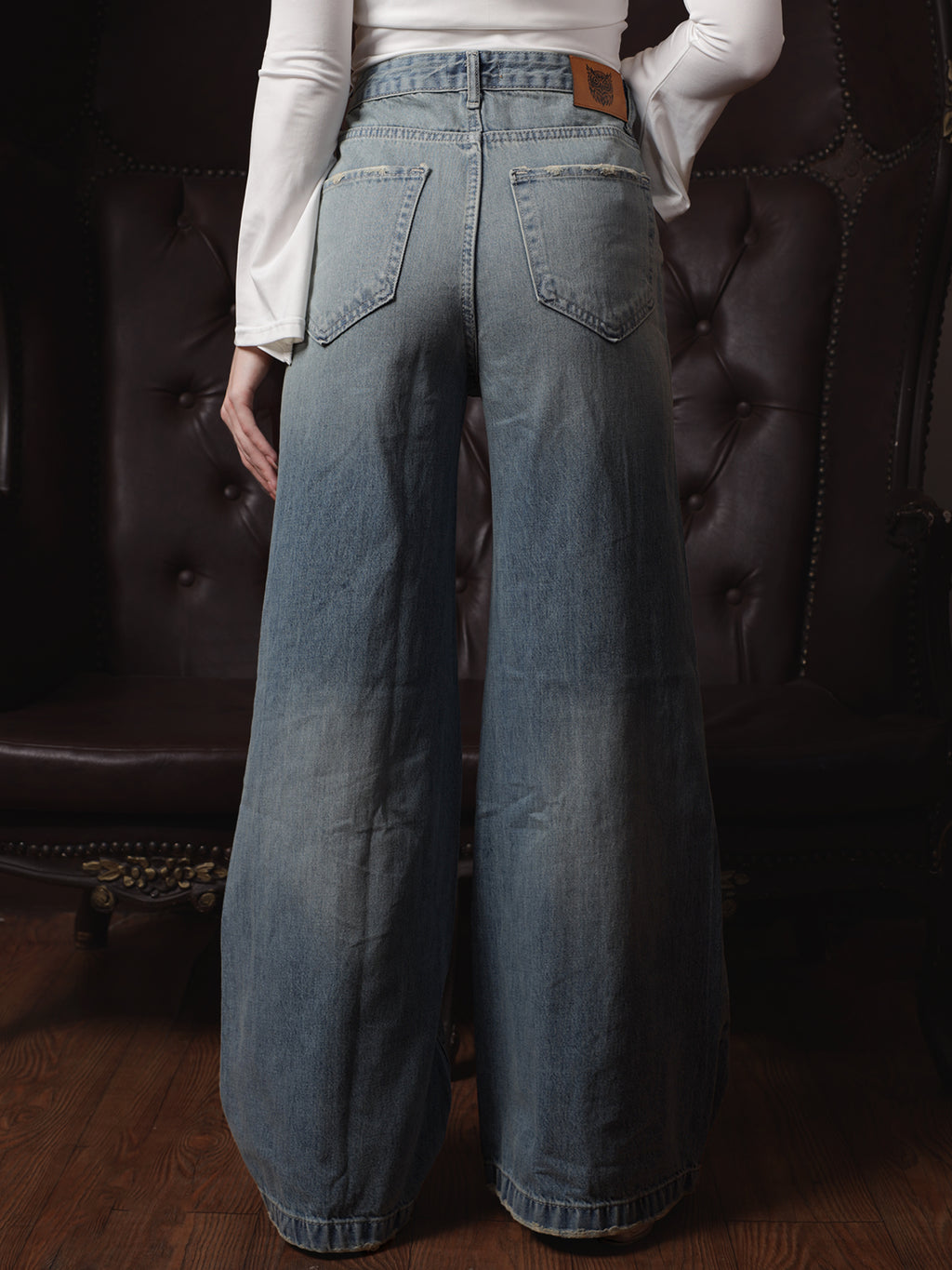 Owluxe Signature Super Wide-Leg Denim – SWL-01 – Heritage blue