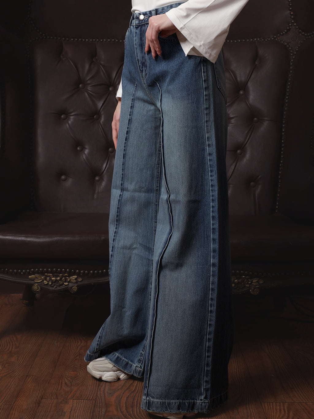 Owluxe Signature Super Wide-Leg Denim – SWL-01 – Ocean Blue