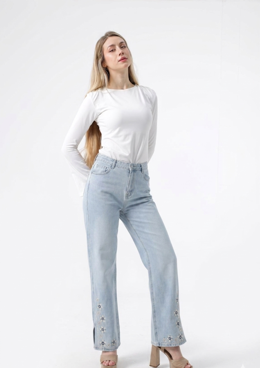 Owluxe Wide-Leg – Faded Blue
