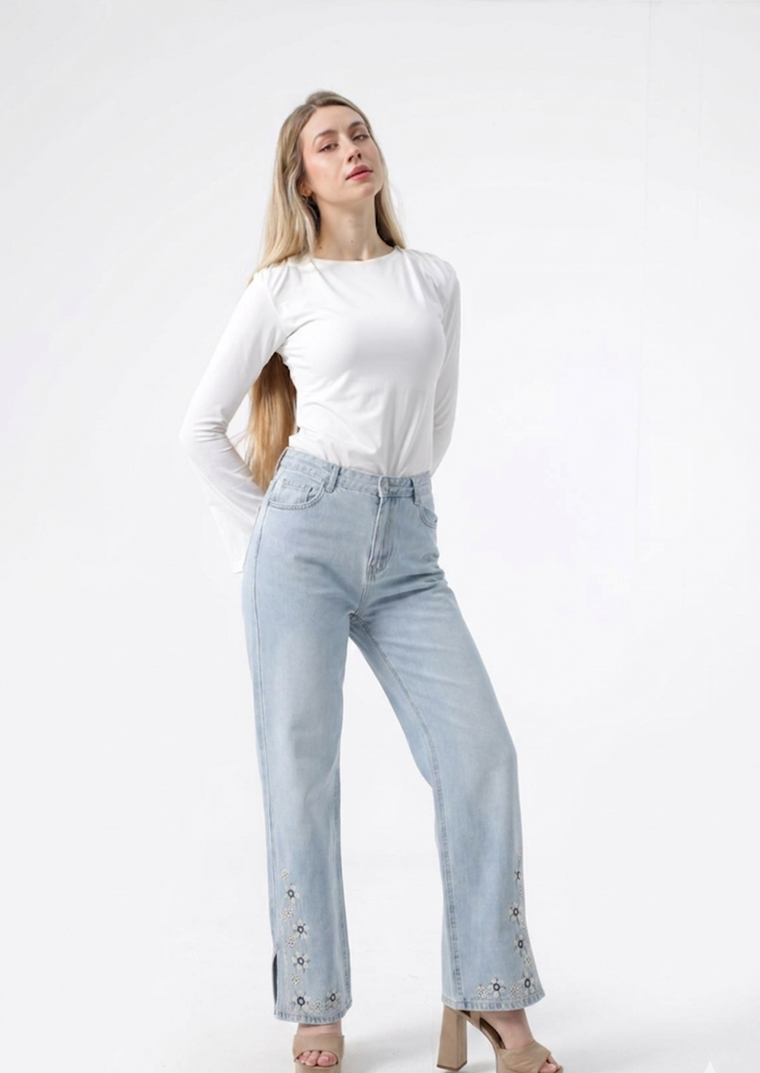 Owluxe Wide-Leg – Faded Blue