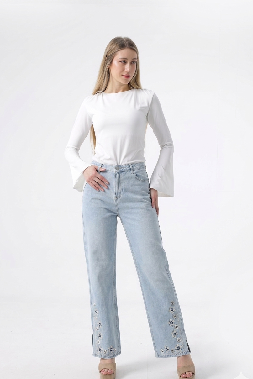 Owluxe Wide-Leg – Faded Blue