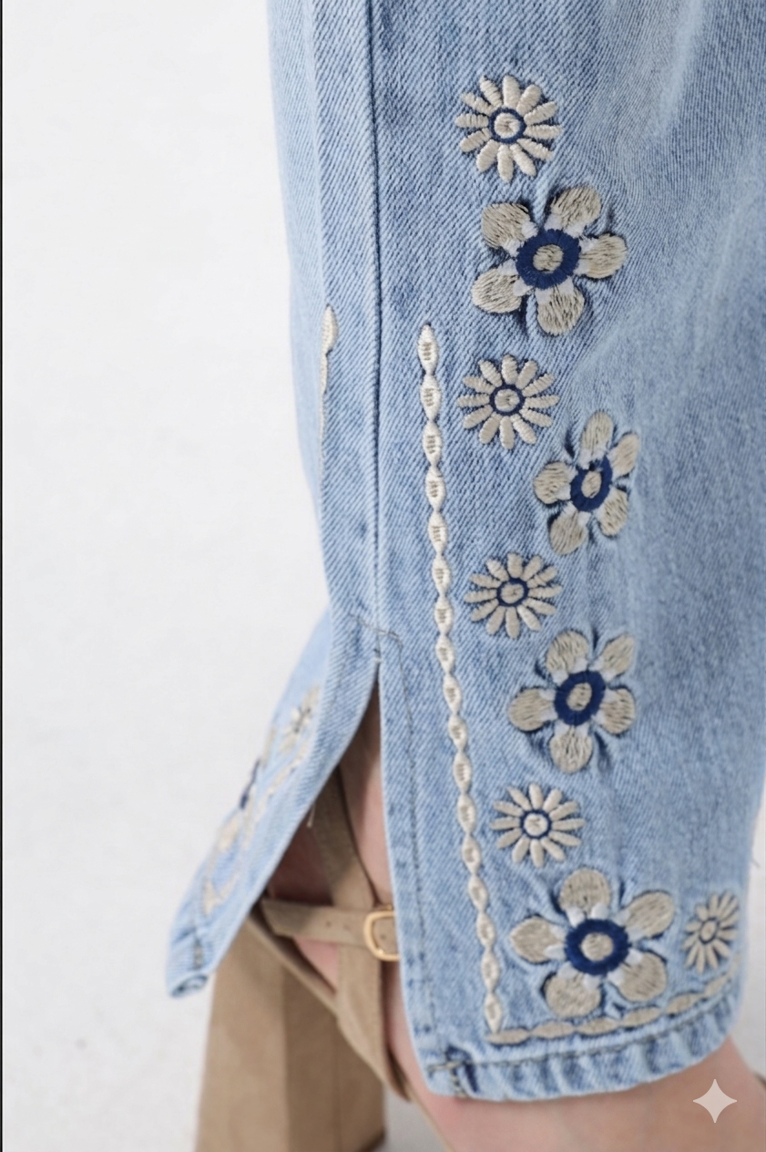 Owluxe Wide-Leg – Faded Blue