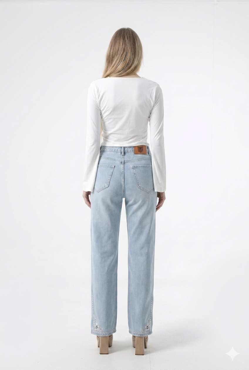 Owluxe Wide-Leg – Faded Blue