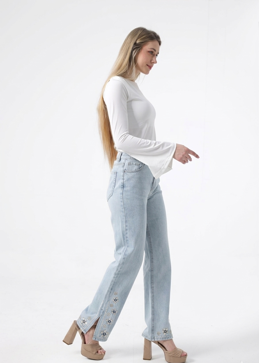 Owluxe Wide-Leg – Faded Blue