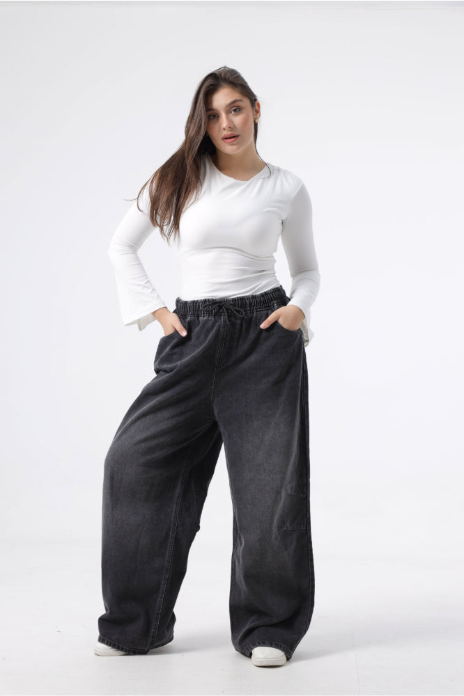 Owluxe Elastic Waist — Charcoal