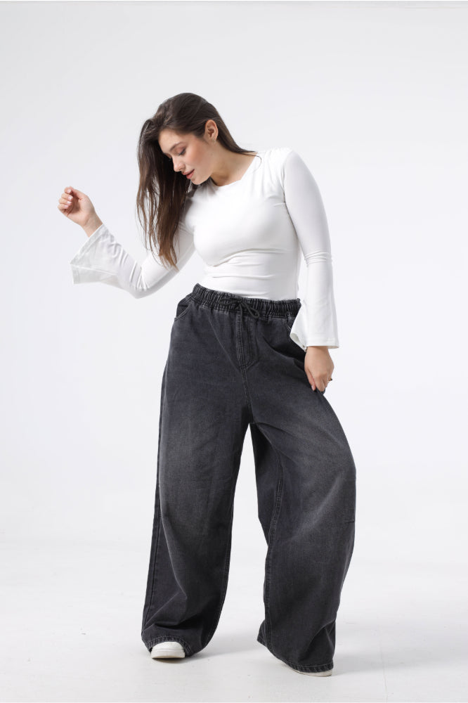 Owluxe Elastic Waist — Charcoal