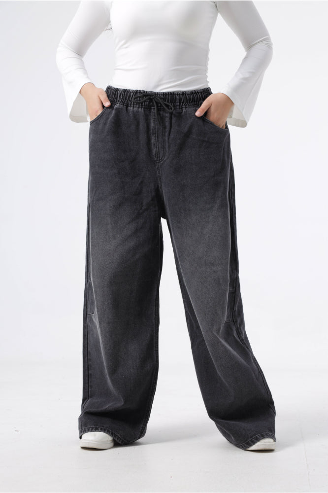 Owluxe Elastic Waist — Charcoal