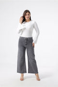 Owluxe Wide-Leg — Concrete (Cropped)