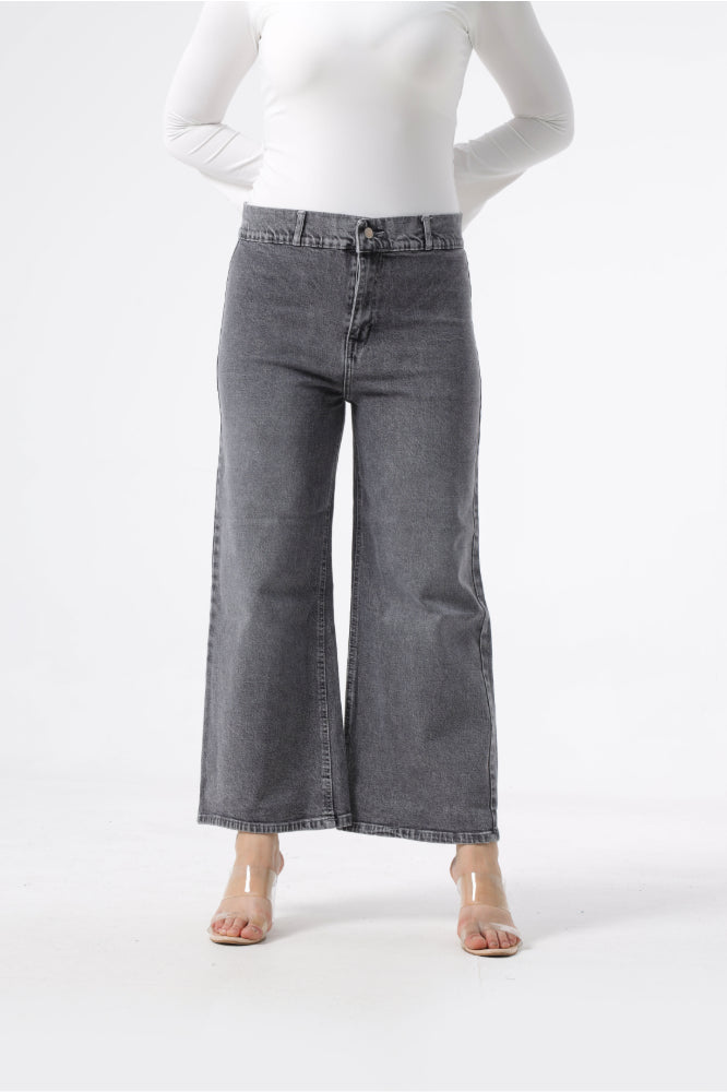 Owluxe Wide-Leg — Concrete (Cropped)