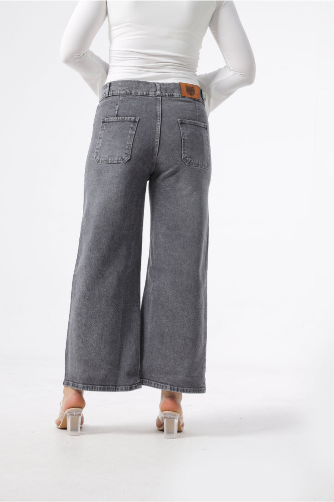 Owluxe Wide-Leg — Concrete (Cropped)