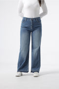 Owluxe Super Wide Leg - Mid Vintage Blue