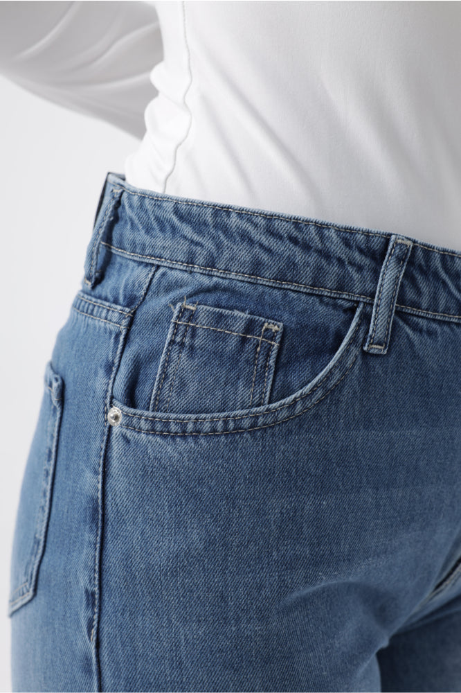 Owluxe Super Wide Leg - Mid Vintage Blue