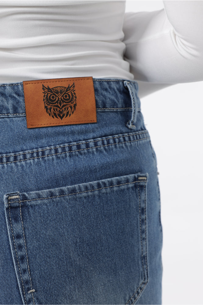 Owluxe Super Wide Leg - Mid Vintage Blue