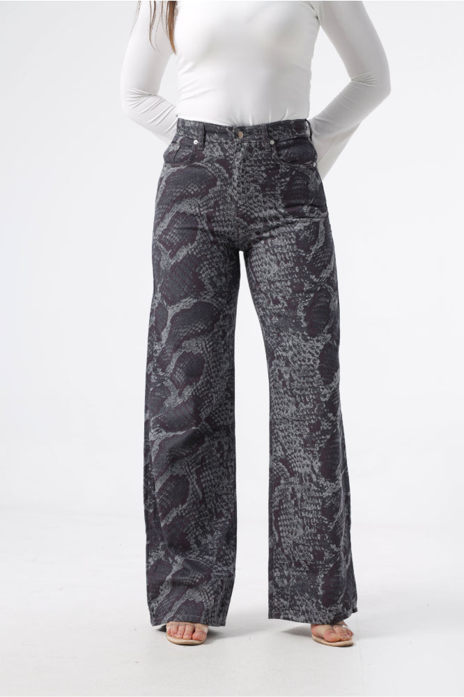 Owluxe Wide-Leg — Python Print