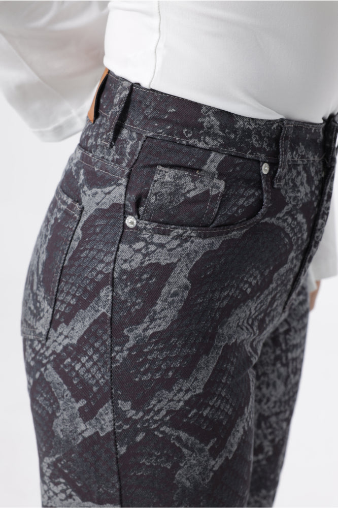 Owluxe Wide-Leg — Python Print