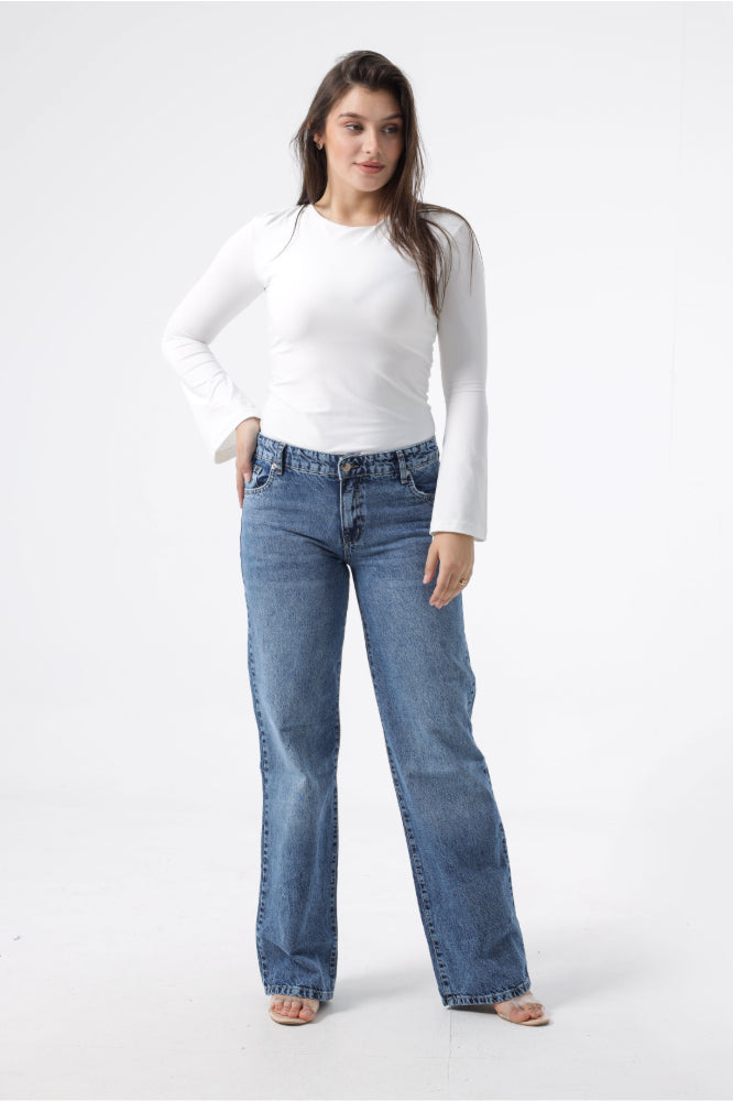 Owluxe Wide-Leg — Vintage Blue