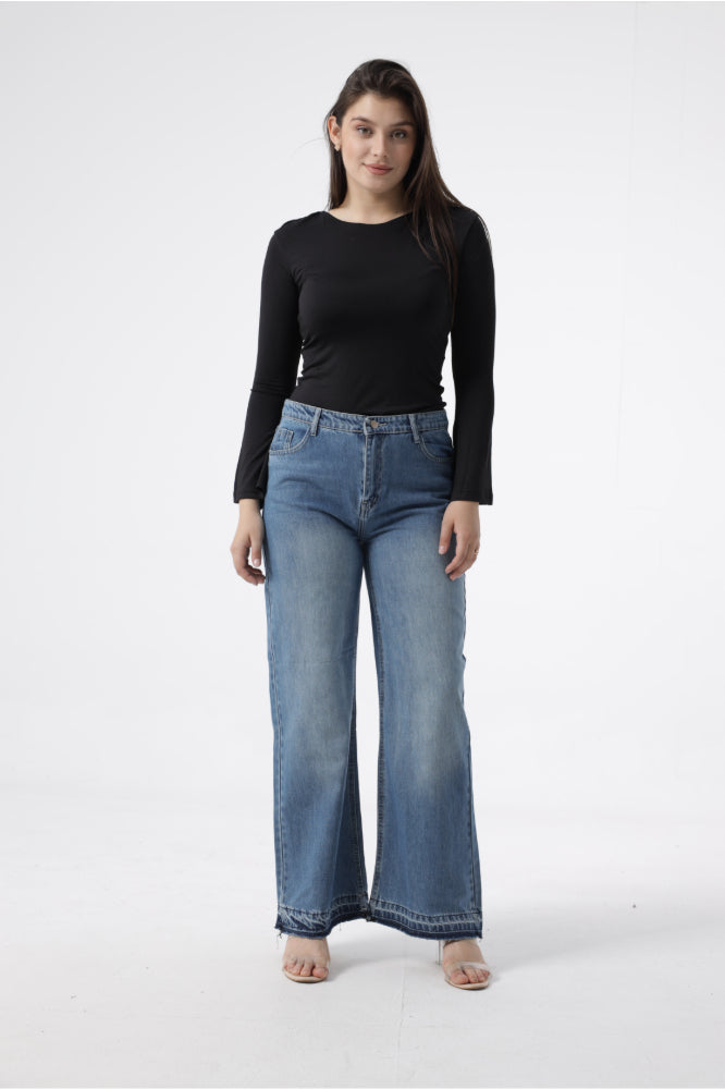 Owluxe Super Wide-Leg — Vintage Blue