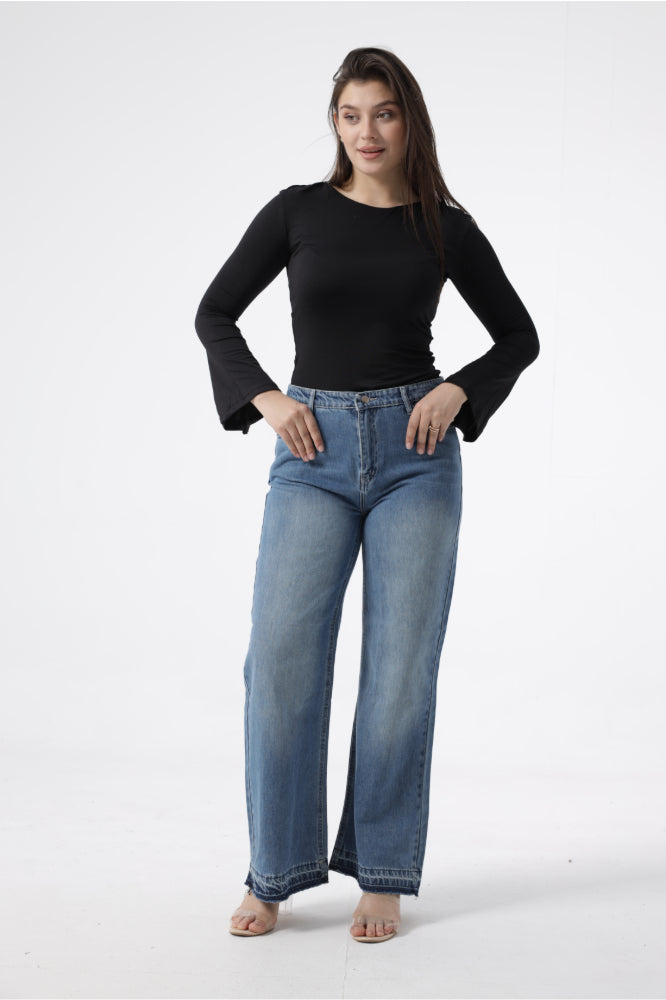 Owluxe Super Wide-Leg — Vintage Blue