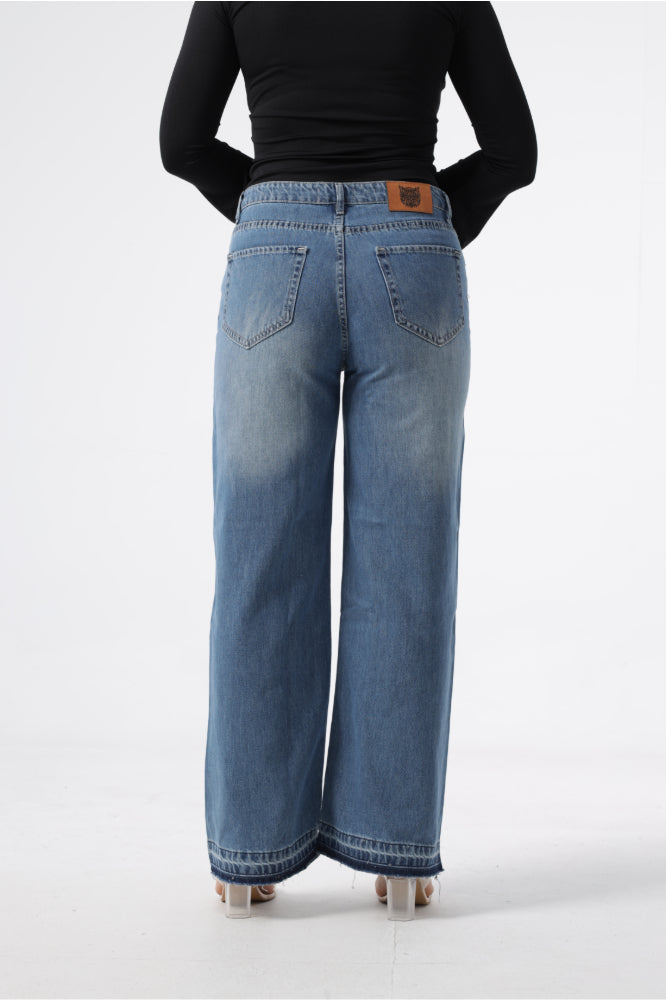 Owluxe Super Wide-Leg — Vintage Blue