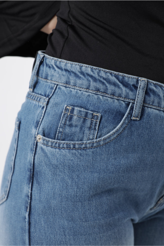 Owluxe Super Wide-Leg — Vintage Blue