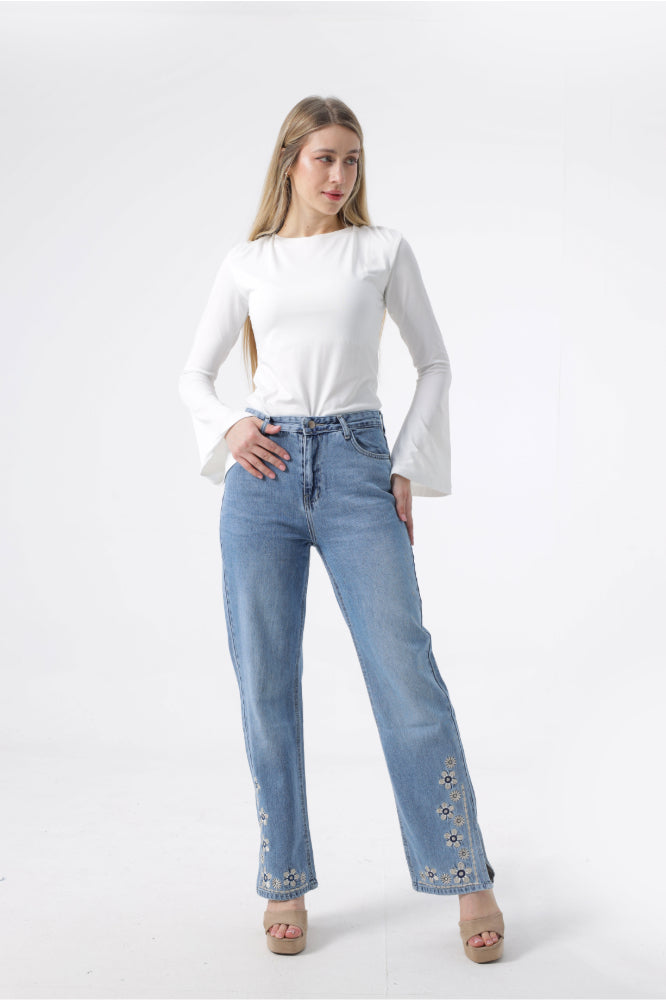 Owluxe Wide-Leg Denim – Midnight