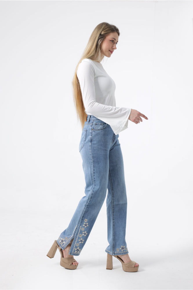 Owluxe Wide-Leg Denim – Midnight