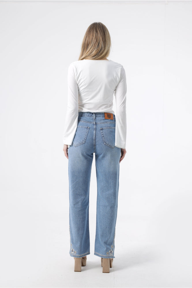 Owluxe Wide-Leg Denim – Midnight