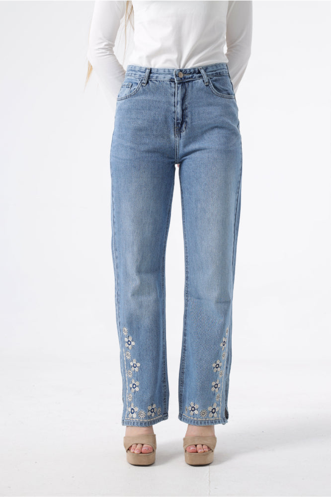 Owluxe Wide-Leg Denim – Midnight
