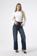 Owluxe Wide-Leg Denim – Navy